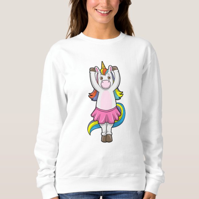 Unicorn at Ballet Dance with Skirt Sweatshirt (Front)