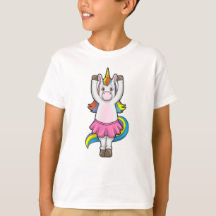 Unicorn at Ballet Dance with Skirt T-Shirt