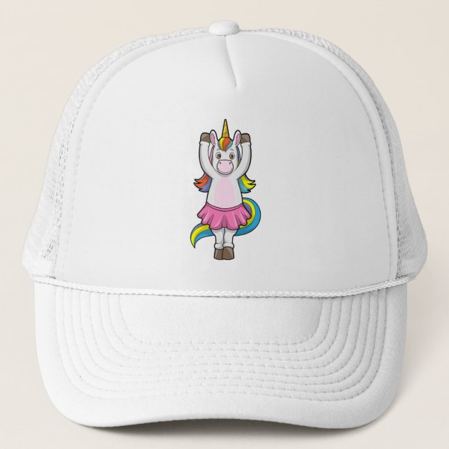 Unicorn at Ballet Dance with Skirt Trucker Hat (Front)