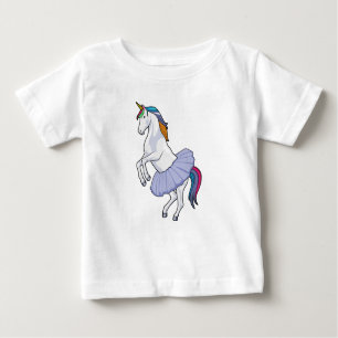 Unicorn at Ballet with Skirt Baby T-Shirt