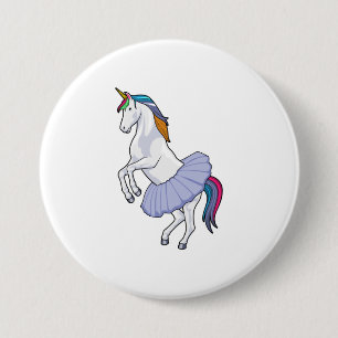 Unicorn at Ballet with Skirt Button