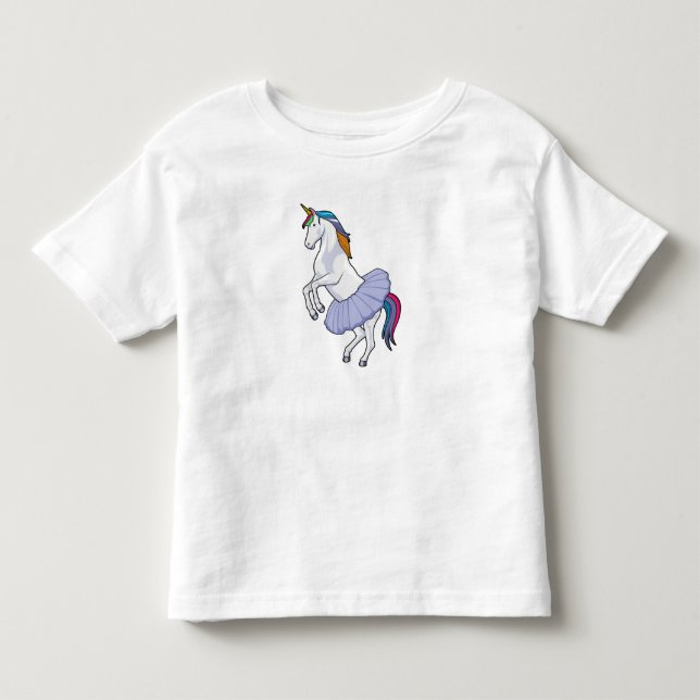 Unicorn at Ballet with Skirt Toddler T-shirt (Front)