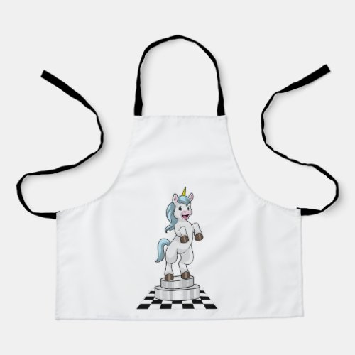 Unicorn at Chess as Chess piece Knight Apron