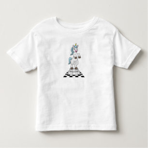 Unicorn at Chess as Chess piece Knight Toddler T-shirt