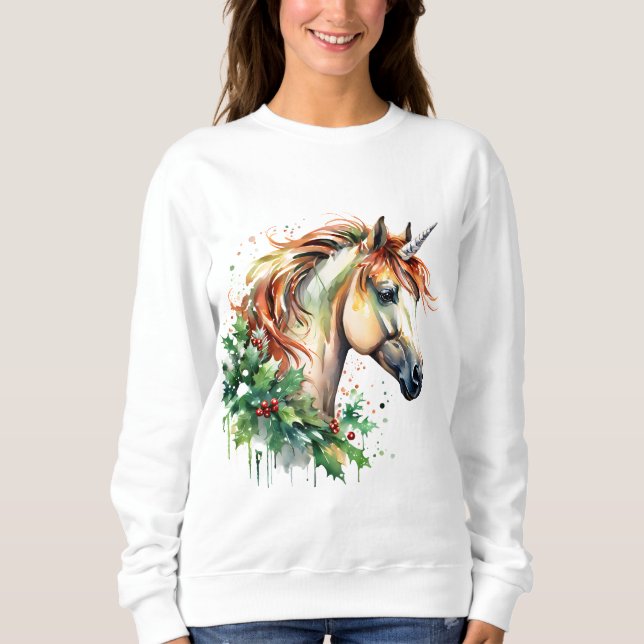Unicorn at Christmas Sweatshirt (Front)