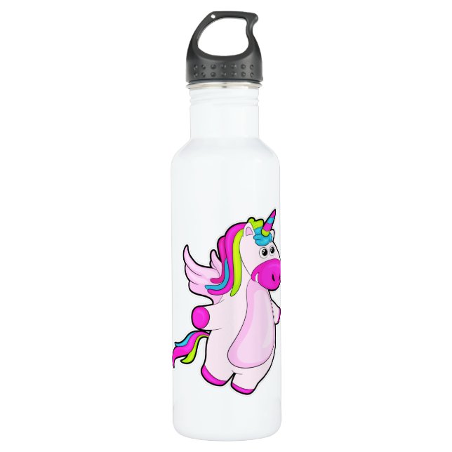 Unicorn at Flying Stainless Steel Water Bottle (Front)