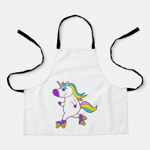 Unicorn at Inline skating with Roller skates Apron