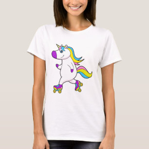 Unicorn at Inline skating with Roller skates T-Shirt