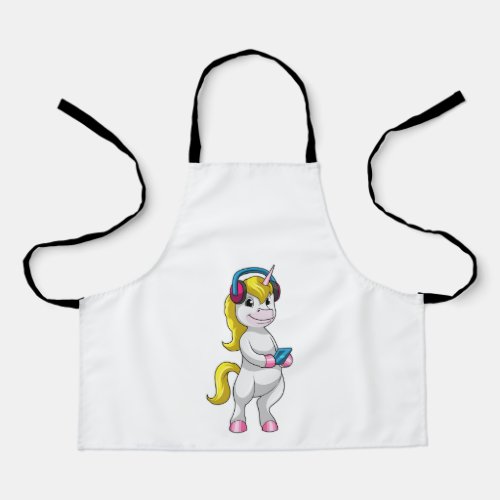 Unicorn at Listen to Music with Headphone Apron