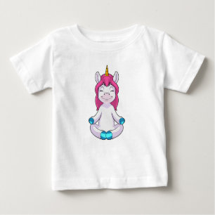 Unicorn at Meditate in Sitting Baby T-Shirt