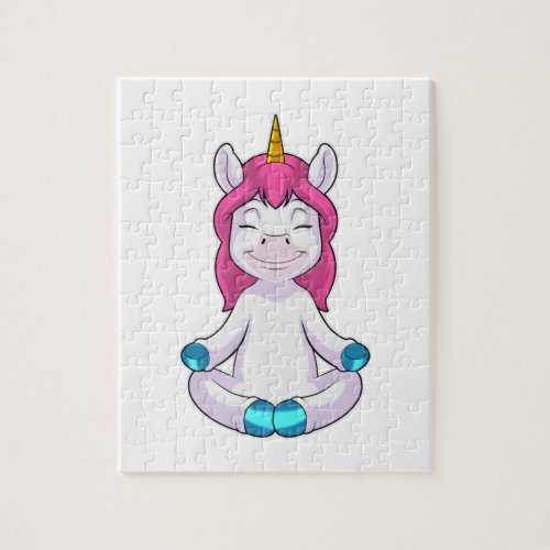 Unicorn at Meditate in Sitting Jigsaw Puzzle