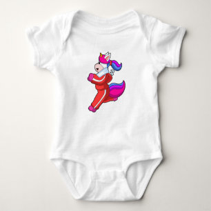 Unicorn at Running Baby Bodysuit