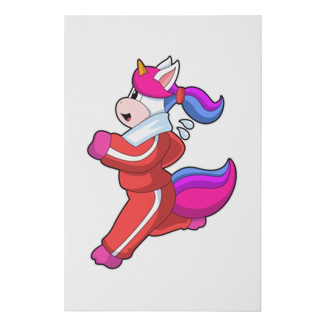 Unicorn at Running Faux Canvas Print (Front)