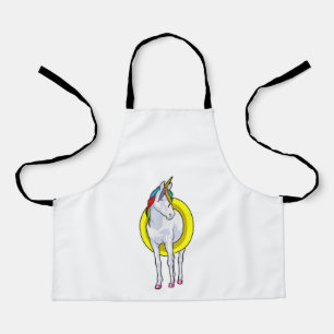 Unicorn at Swimming with Swim ring Apron