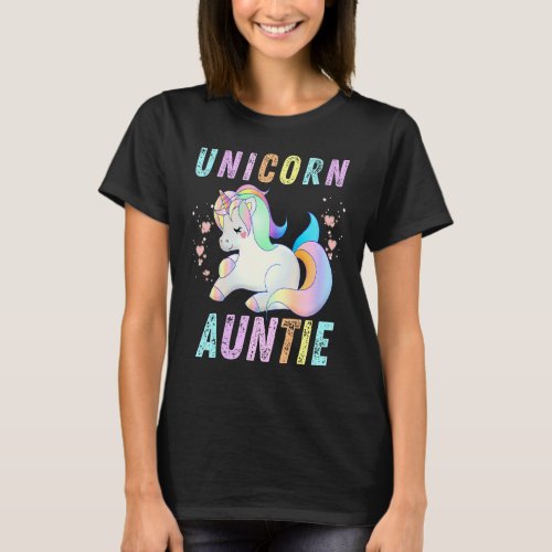 Unicorn Auntie Birthday Squad Women Girls Aunt Mag T_Shirt