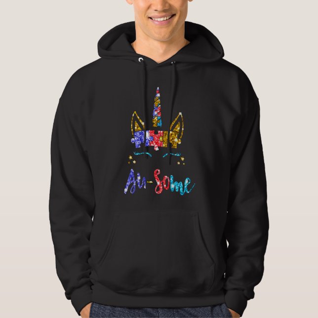 Unicorn Autism Awareness Hoodie (Front)