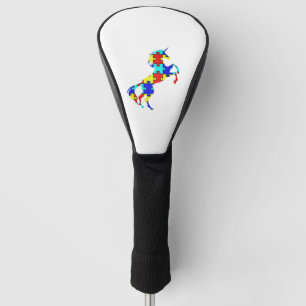 Unicorn Autism Puzzle Symbol Cool Magical Unicorn Golf Head Cover