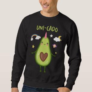 Unicorn Avocado Guacamole Toast Healthy Fat Green  Sweatshirt