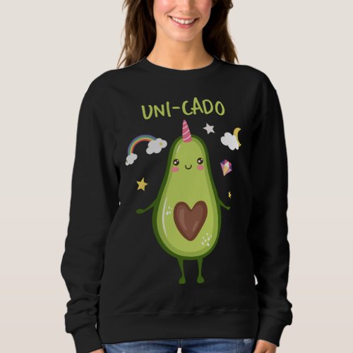 Unicorn Avocado Guacamole Toast Healthy Fat Green  Sweatshirt