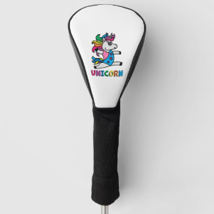 Unicorn Awesome Dabbing Unicorn Birthday Rainbow  Golf Head Cover