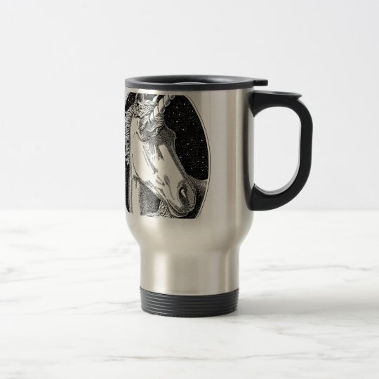 Unicorn B-W Products Travel Mug