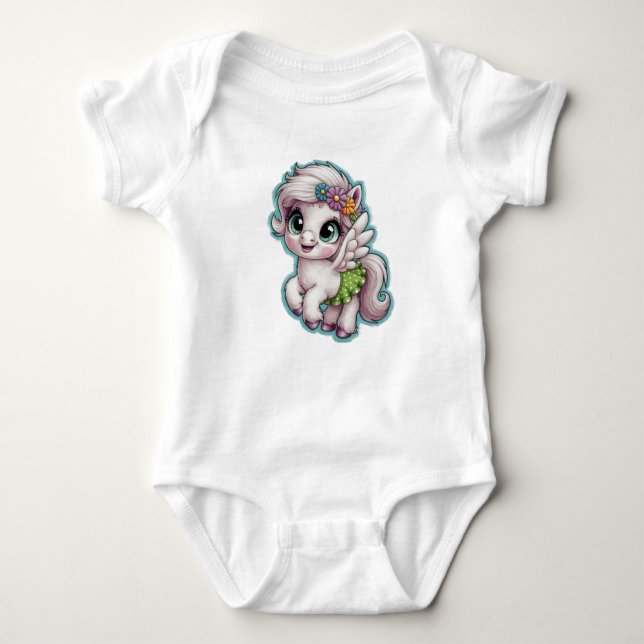 unicorn-baby baby bodysuit (Front)