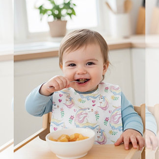 Unicorn Baby Bib 