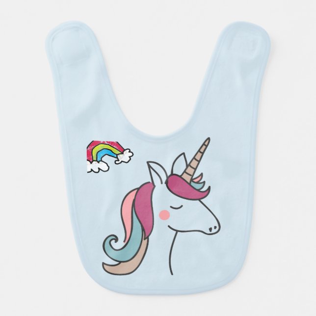 unicorn baby bib (Front)