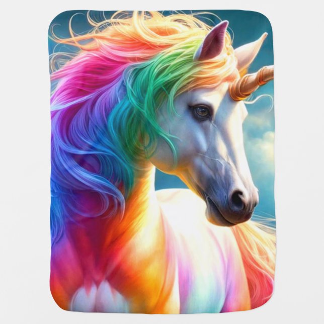 Unicorn Baby Blanket (Front)