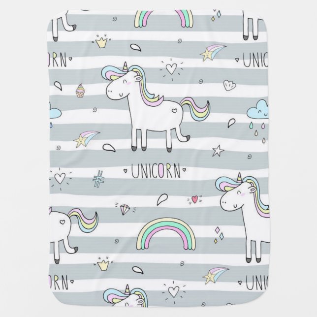 Unicorn Baby Blanket (Front)