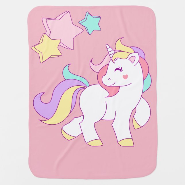 Unicorn Baby Blanket (Front)