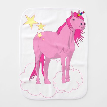 unicorn baby burp cloth