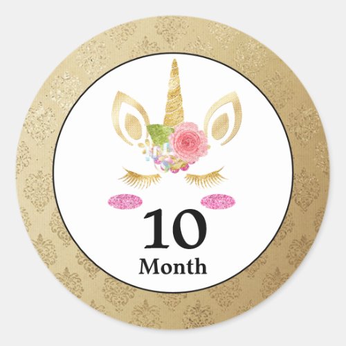 Unicorn Baby Month Stickers
