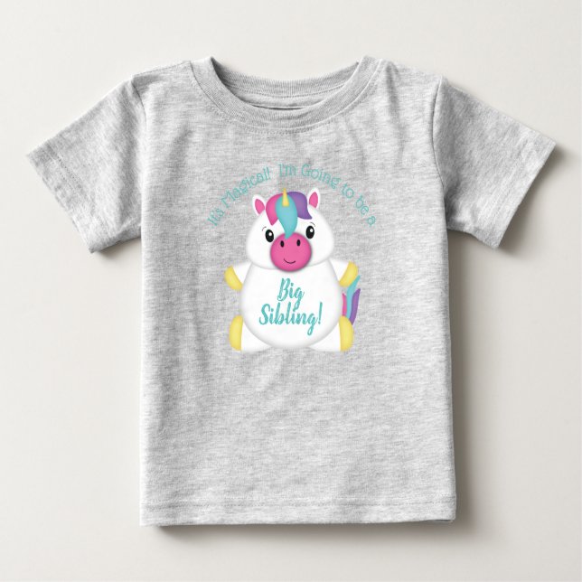 Unicorn Baby Shower Baby T-Shirt (Front)