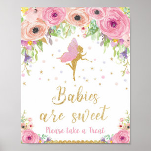 Unicorn Baby Shower Birthday Treat Favors Fairy Poster