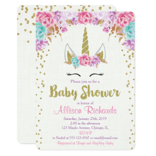 Unicorn Baby Shower Invitations Zazzle Unicorn Baby Shower Invitations Zazzle
