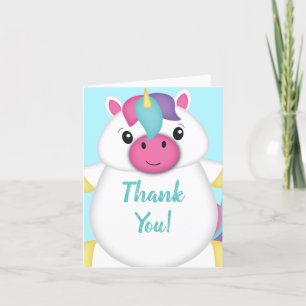 Unicorn Baby Shower Letterpress Thank You Card