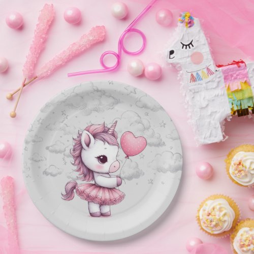 Unicorn Baby Shower Paper Plates