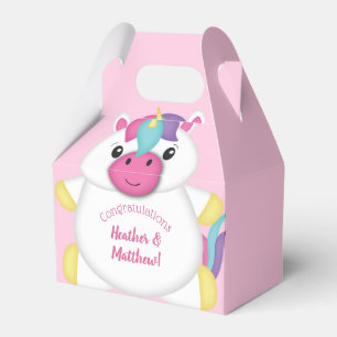 Unicorn Baby Shower Pink Favor Boxes