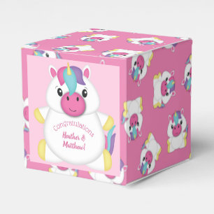 Unicorn Baby Shower Pink Favor Boxes