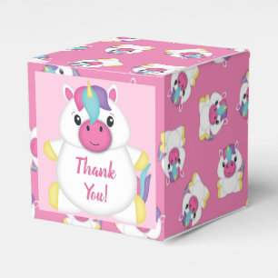 Unicorn Baby Shower Pink Favor Boxes