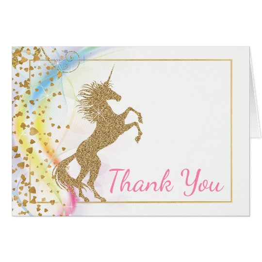 unicorn baby shower thank you cards zazzlecom