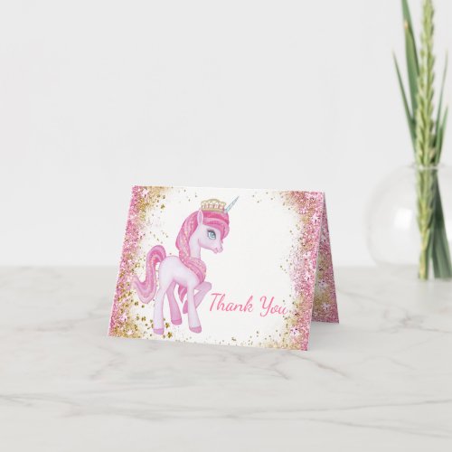 Unicorn Baby Shower Thank You Cards