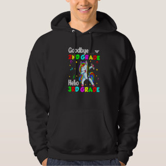 Unicorn Back To School Goodbye 2nd Grade Hello Thi Hoodie