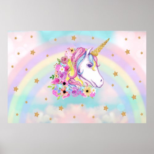 Unicorn backdrop poster