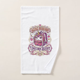 Unicorn Backpack Unicorn Buddy Stylish Merch Desig Hand Towel