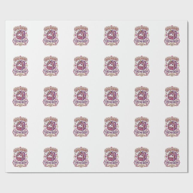 Unicorn Backpack Unicorn Buddy Stylish Merch Desig Wrapping Paper (Flat)