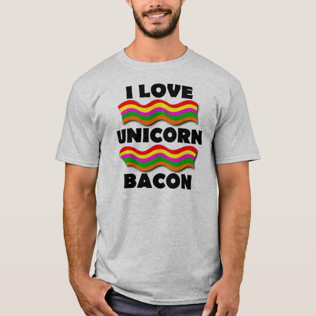 Unicorn Bacon Funny T-Shirt (Front)