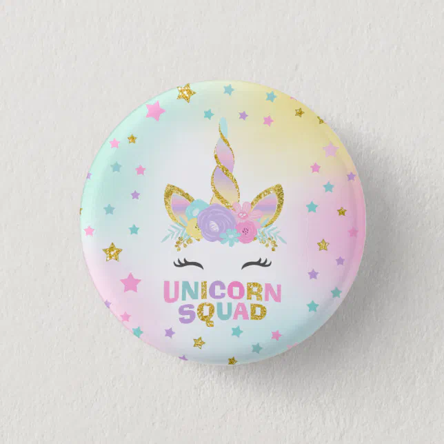 Unicorn Badge Unicorn Squad Unicorn Favor Pin | Zazzle