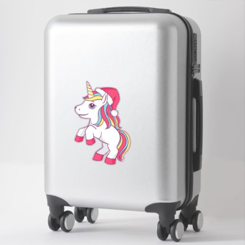 Unicorn BAGGAGE LUGGAGE Christmas BAGGAGE LUGGAGE Sticker